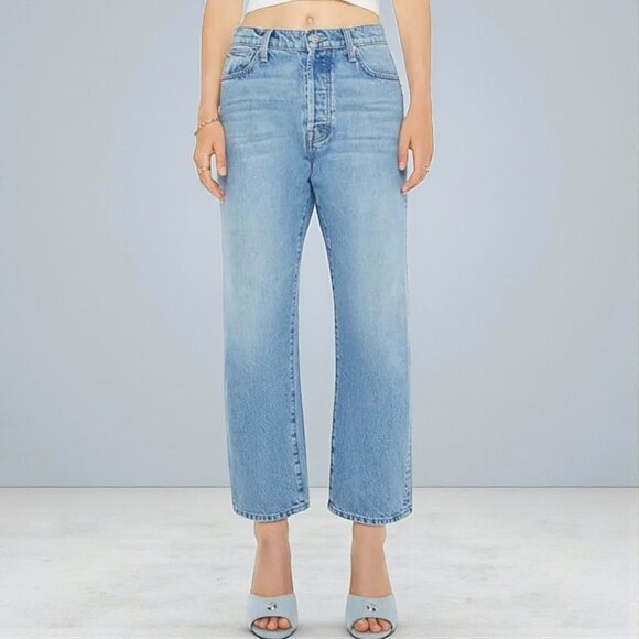 Mother The Ditcher Crop Straight Leg Jeans - Leap at the Chance Size 29 - Picture 1 of 12